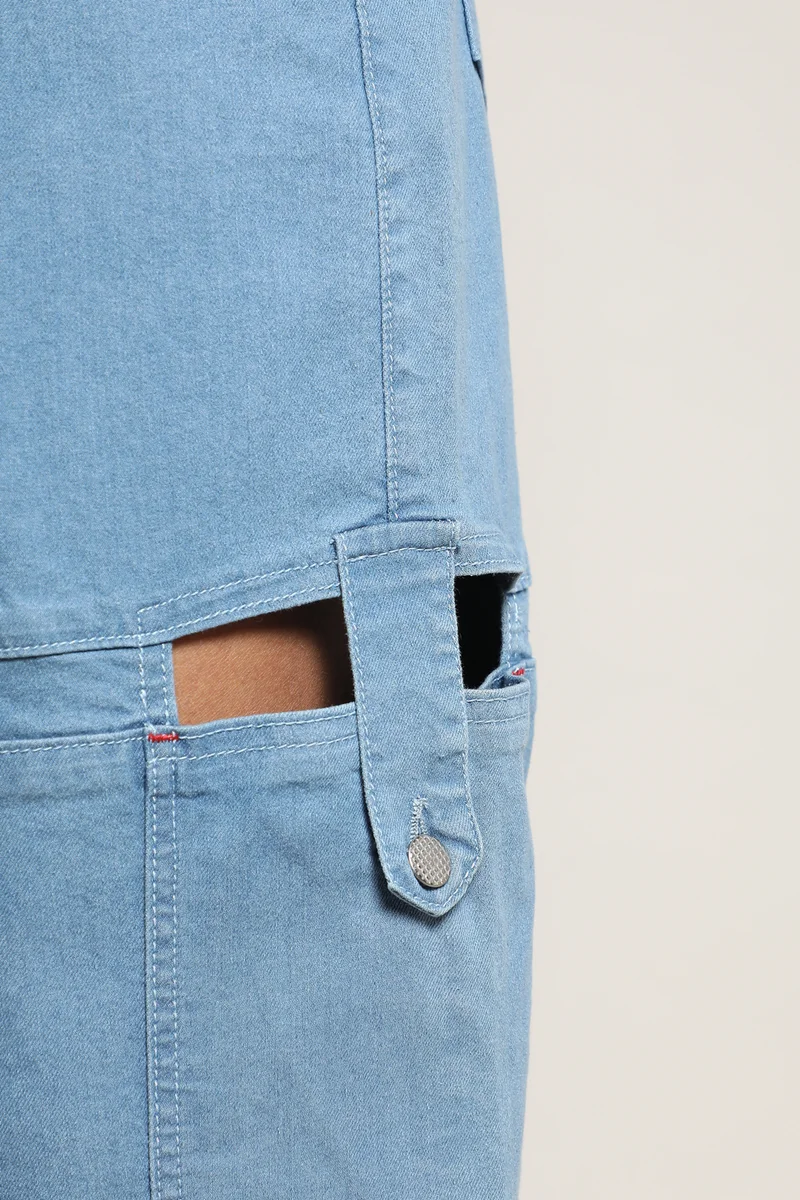 كامبوس سوترا Women's Light Blue Mid-Rise Cutout Denim Jeans