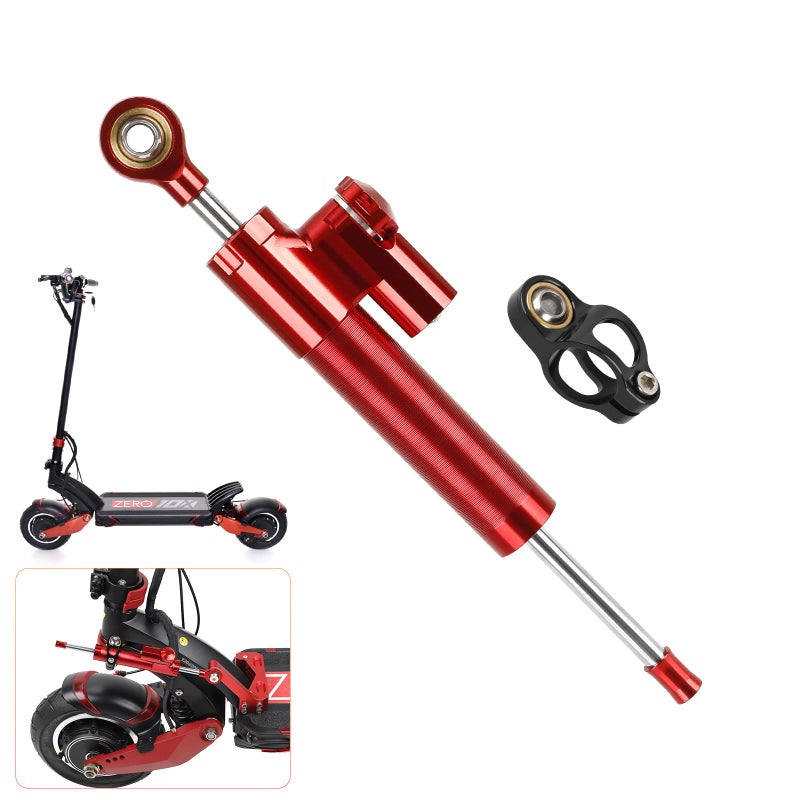 Generic LUCK4U Steering Damper Tube for Zero 10X Scooter Accessories High Speed Driving Stabilizer to Eliminate Riding Wobbles Electric Scooter Retrofit Accessories (Red)  - Image 1