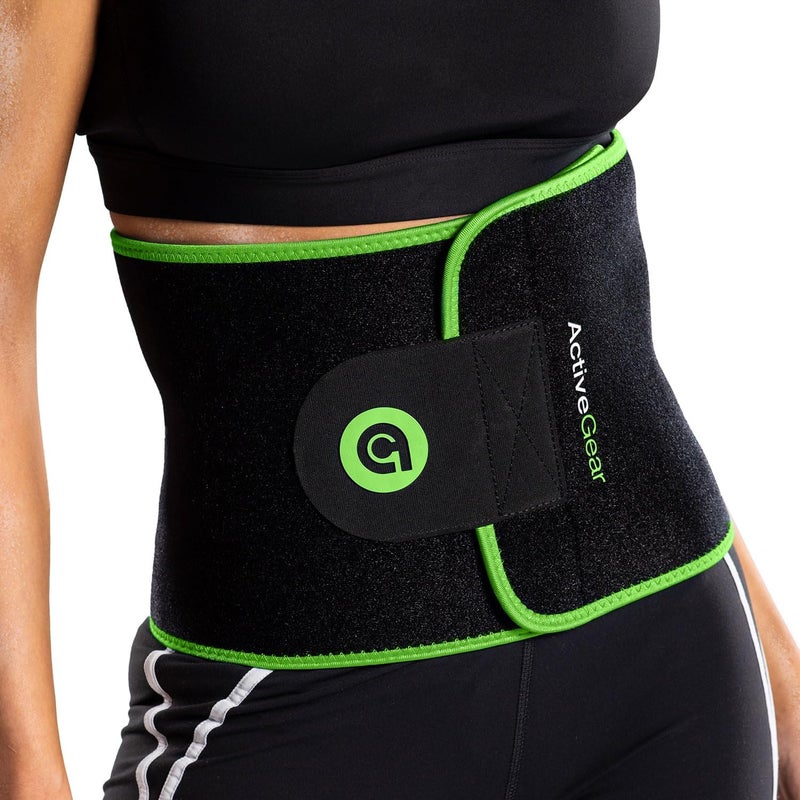 أكتيف غير حزام تقليم الخصر والتدريب الفاخر من ActiveGear للرجال والنساء - غلاف تنحيف معز�� للتعرق للبطن، مقاس قابل للتعديل - Image 1