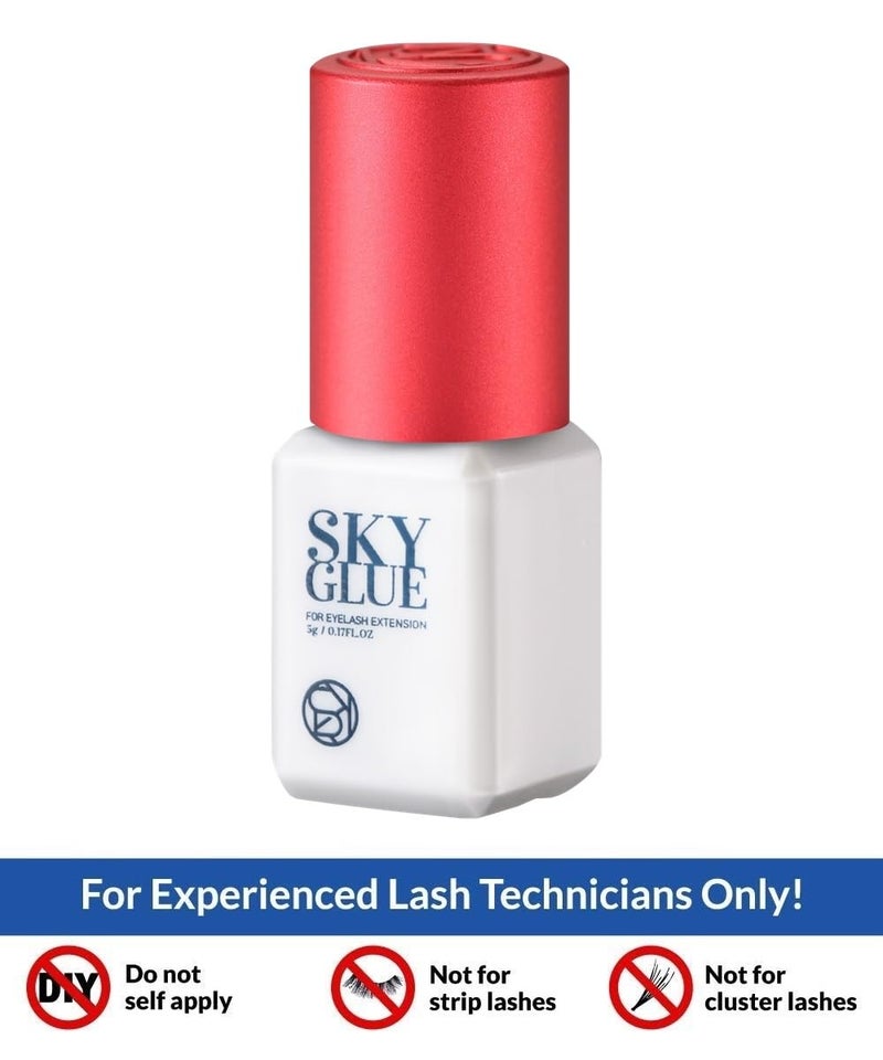 SKY Eyelash Extension Glue Advanced Tech SKY S+ Glue 5ml / 6-8 Weeks Lasting time - 1-2s Fast Drying Time for Lash Extension Professional - Image 2