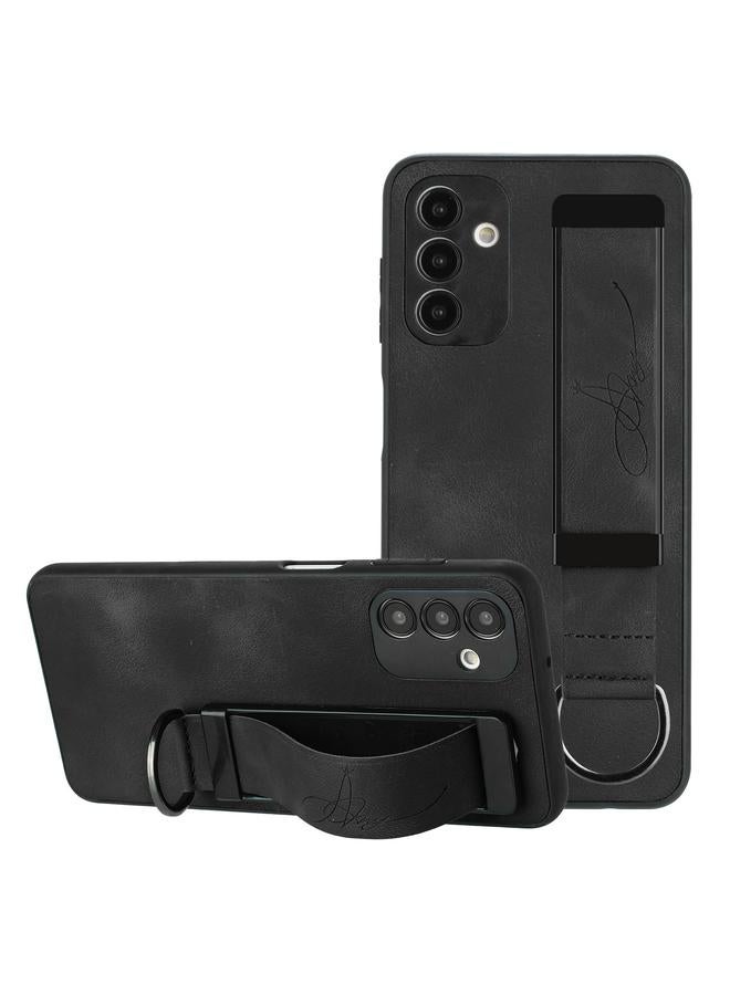 اس-توب جراب خلفي من الجلد مع حامل سوار المعصم لهاتف Samsung Galaxy A54 - Image 1