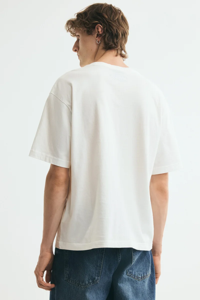H&M  Relaxed Fit Printed T-shirt for Men | Best Price UAE
