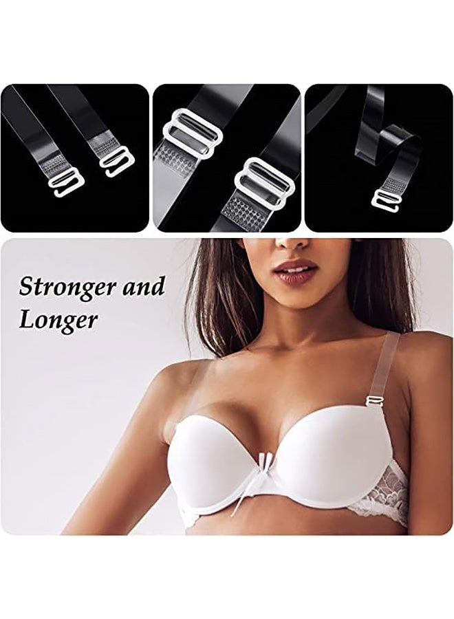 4 أزواج من حمالات الصدر الشفافة، حمالات كتف قابلة للتعديل، أقصى طول، حمالات صدر ناعمة مانعة للانزلاق - Image 2