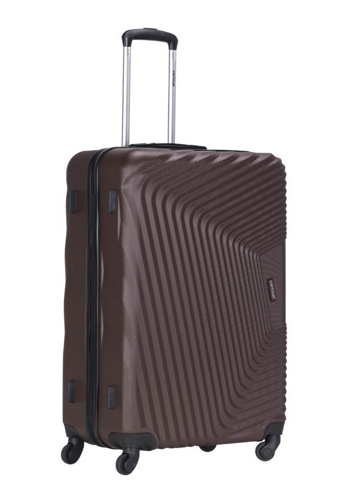 ABS Hardside 3-Piece Trolley Luggage Set, Spinner Wheels with Number Lock 20/24/28 Inches - Brown