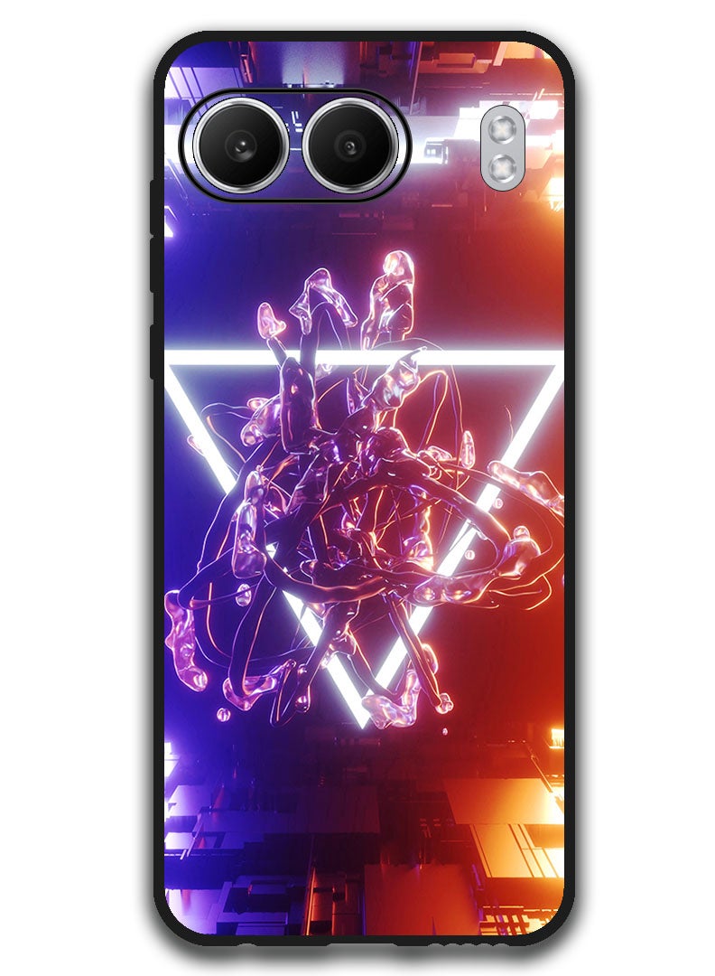 Theodor Protective Case Anti Scratch Shock Proof Bumper Cover For OnePlus Nord 4 triangle_clot_neon - Image 1