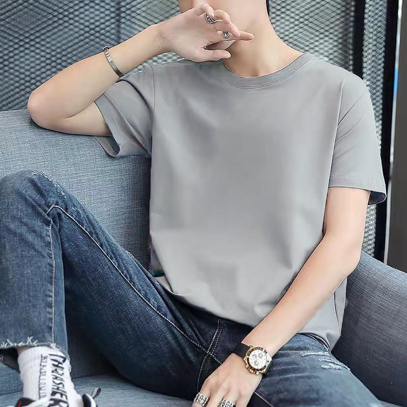 Short-Sleeve T-Shirt For Men, Half-Sleeve Base Shirt, Men'S Round-Neck Versatile T-Shirt, Youth Couple Matching Style, Chinese Style, National Trend - Image 1