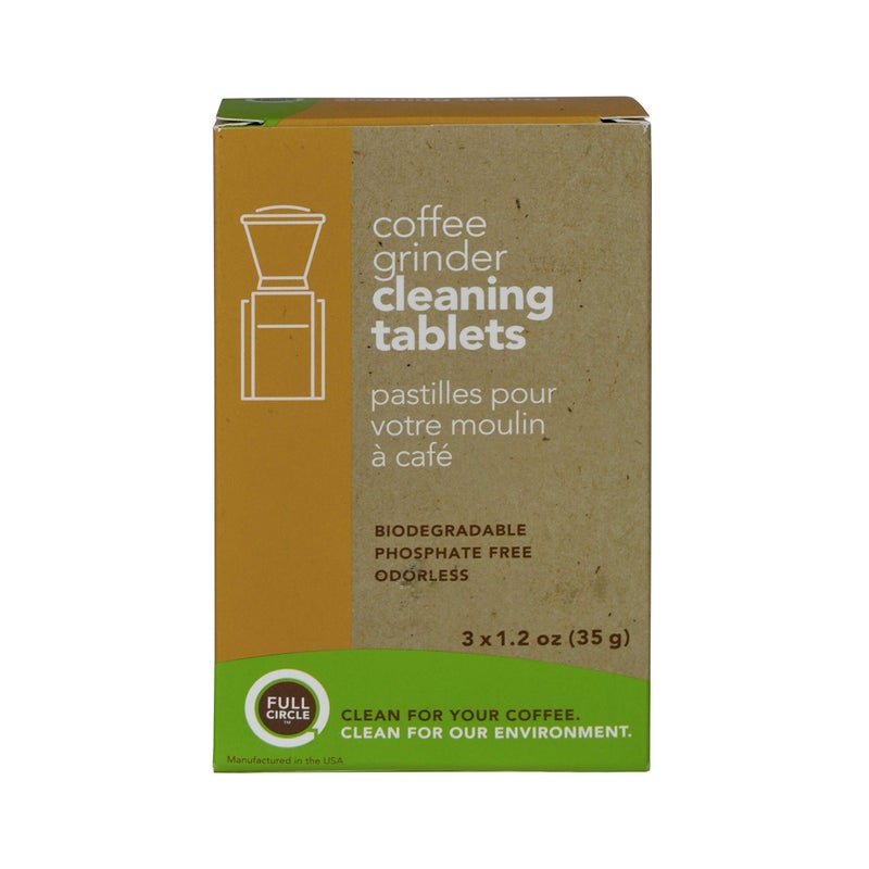 Urnex Full Circle Coffee Grinder Cleaning Tablets 3 Single Use Packets Coffee Grinder Cleaner Removes Coffee Residue and Oils