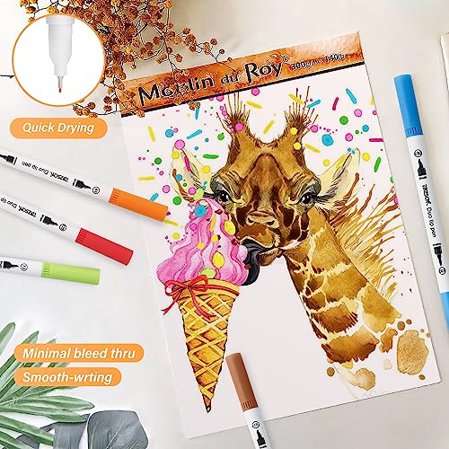 ZSCM QUALITY DECIDES THE FUTURE ZSCM 160 Colors Duo Tip Brush Markers Art Pen Set, Artist Fine and Brush Tip Colored Pens, for Adult Coloring Books Christmas Cards Drawing, Note taking Lettering Calligraphy Journaling - Image 4
