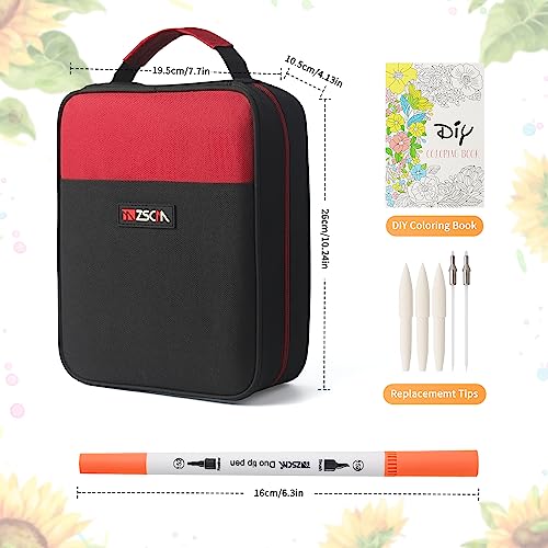 ZSCM QUALITY DECIDES THE FUTURE ZSCM 160 Colors Duo Tip Brush Markers Art Pen Set, Artist Fine and Brush Tip Colored Pens, for Adult Coloring Books Christmas Cards Drawing, Note taking Lettering Calligraphy Journaling - Image 3