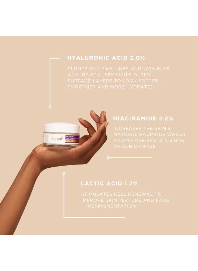 fadeout Fade Out Anti-Wrinkle Brightening Day Cream-Hyaluronic Acid & Niacinamide-Spf25-Reduce Fine Lines & Wrinkles-Brightens & Evens Skin Tone For Bright, Radiant And Youthful Complexion-Softens Skin-50Ml - Image 4