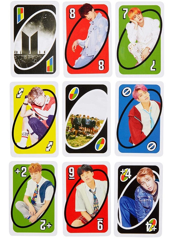 BTS UNO  Card Game with 112 Cards and Instructions for Players Ages 7 Years Older, Gift for Kid, Family and Adult Game Night  - Image 4