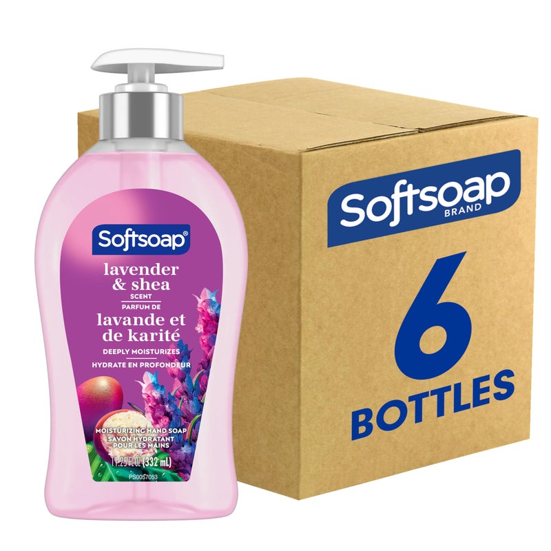 Softsoap Lavender & Shea Scent Liquid Hand Soap, Moisturizing Liquid Hand Soap, 11.25 Ounce, 6 Pack - Image 1