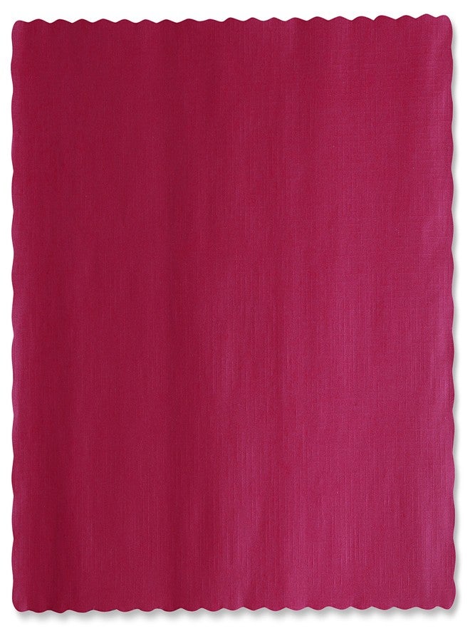 Hoffmaster 310521 Paper Placemat, 13-1/2" Length x 9-1/2" Width, Scalloped Edge, Red (Case of 1000) - Image 1