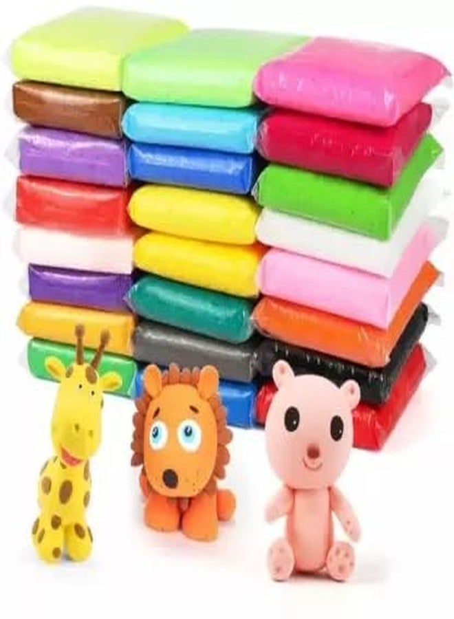 ECLET إيكليت (عبوة من 12 قطعة) طين يجف في الهواء، طين ناعم ملون للأطفال، أعمال فنية إبداعية، هدايا للأطفال - متعدد الألوان. مجموعة معجون طين رغوي مرن غير سام للأطفال مع أدوات. 0.115 - Image 1