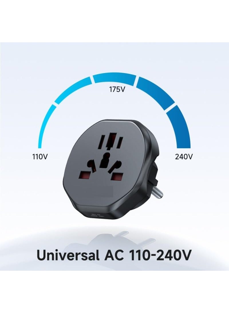 Universal Travel Adapter 2500W Universal Socket UKEUUSAU Travel Adapter