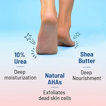 Chemist at Play Foot Cream for Cracked Heels Diabetic Foot Up to 24 hours of Moisturization 10 Urea Natural AHAs Nourishment Hydration For Dry Cracked Feet Lightweight 50g - Image 5