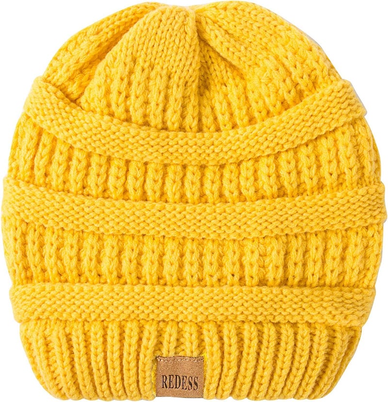 REDESS Slouchy Beanie Hat for Men and Women Winter Warm Chunky Soft Oversized Cable Knit Cap - Image 4