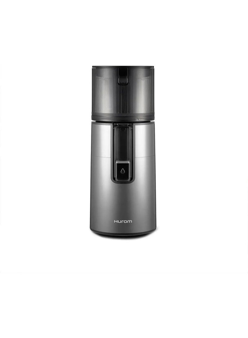 Hurom Cold Press Slow Juicer, Large Hopper for Whole Fruits & Vegetables, Quiet 150W Motor, Easy Clean Masticating Juicer with Slow Squeeze Technology, Titanium Body, Matte Grey Finish - H400 - Image 1