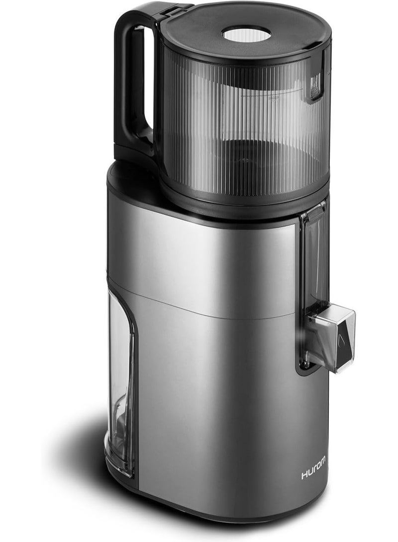 Hurom Cold Press Slow Juicer, Large Hopper for Whole Fruits & Vegetables, Quiet 150W Motor, Easy Clean Masticating Juicer with Slow Squeeze Technology, Titanium Body, Matte Grey Finish - H400 - Image 2