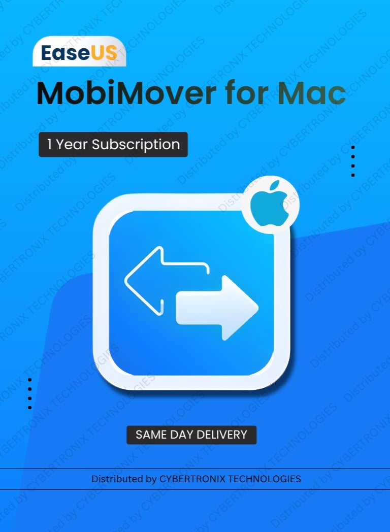 EaseUS MobiMover for Mac | 1 Device 1 Year | Digital License | Same Day Delivery