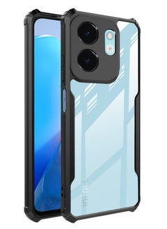 Generic Infinix Smart 9 / Hot50i Case Cover, Ultra-Thin Lightweight Cover Soft TPU Bumper, Acrylic Clear Back Mobile Phone Case Cover For Infinix Smart 9 / Hot50i, Black  - Image 1