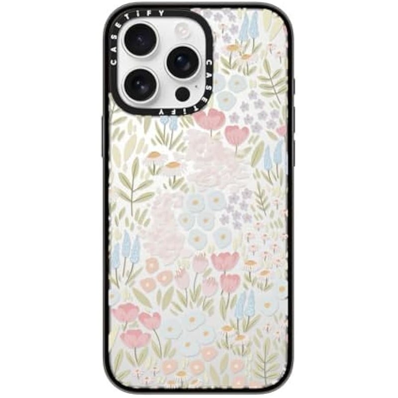 Casetify Compact Case for iPhone 16 Pro Max 【Lightweight / 4 ft. 2X Military Grade Drop Protection/Slim】 - Eleanor - Clear Black - Image 1