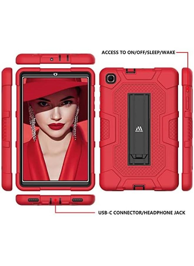 erorex - 3 Layer Slim Heavy Duty Shockproof Rugged Protective Case With Built In Stand For Samsung Galaxy Tab A 8.4 2020 Sm T307 T307U For Kids Friendly Tablet Cover Red - Image 1