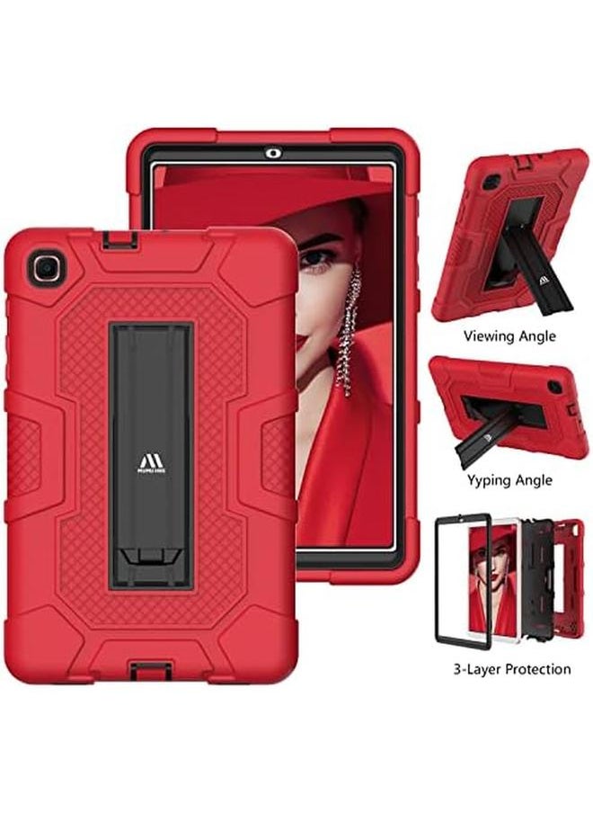 erorex - 3 Layer Slim Heavy Duty Shockproof Rugged Protective Case With Built In Stand For Samsung Galaxy Tab A 8.4 2020 Sm T307 T307U For Kids Friendly Tablet Cover Red - Image 1