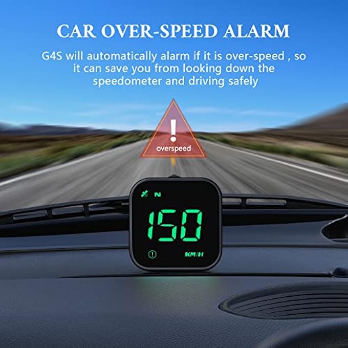 ريحني عداد سرعة رقمي جي بي إس من جي إكسيندزكج، شاشة عرض أمامية جديدة للسيارات مزودة بخاصية تحديد المواقع، مع سرعة رقمية بالميل/الساعة، وكم/ساعة، ومناسب للسيارات والشاحنات والسيارات الكهربائية الهجينة، جي 4 إس جرين - Image 5
