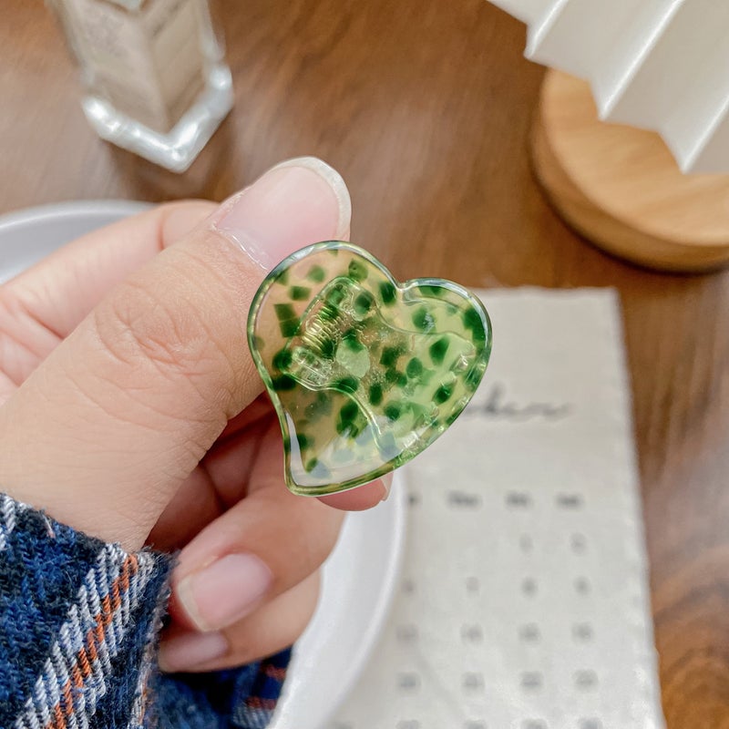 Generic Beffy Sweet Heart Hair Clip Fashion Accessory Beanie Green 3CM