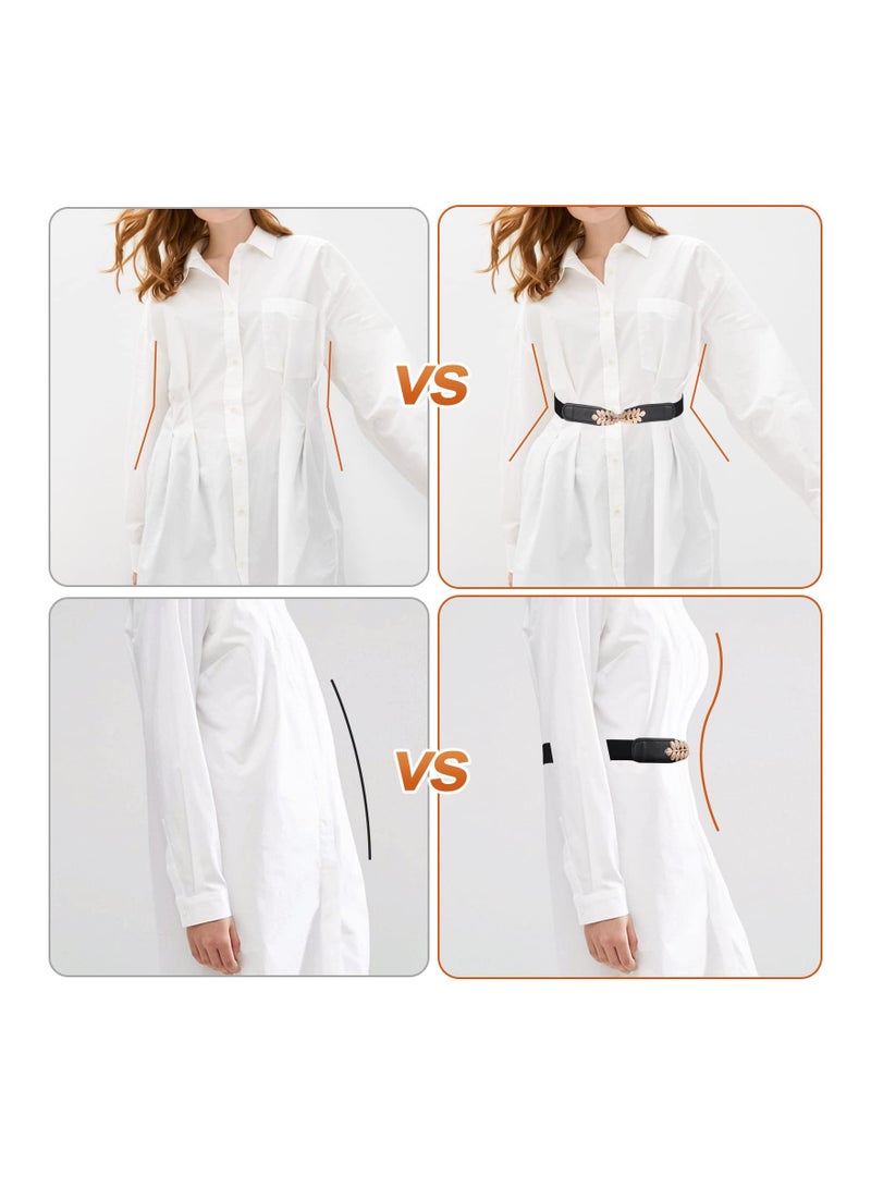 2Pcs Women's Stretch Retro Skinny Belts, Fashionable Thin Waist Belts for Dresses, Jeans, and Shorts, Versatile Decorative Belts with Simple Buckle for Any Occasion - Image 5