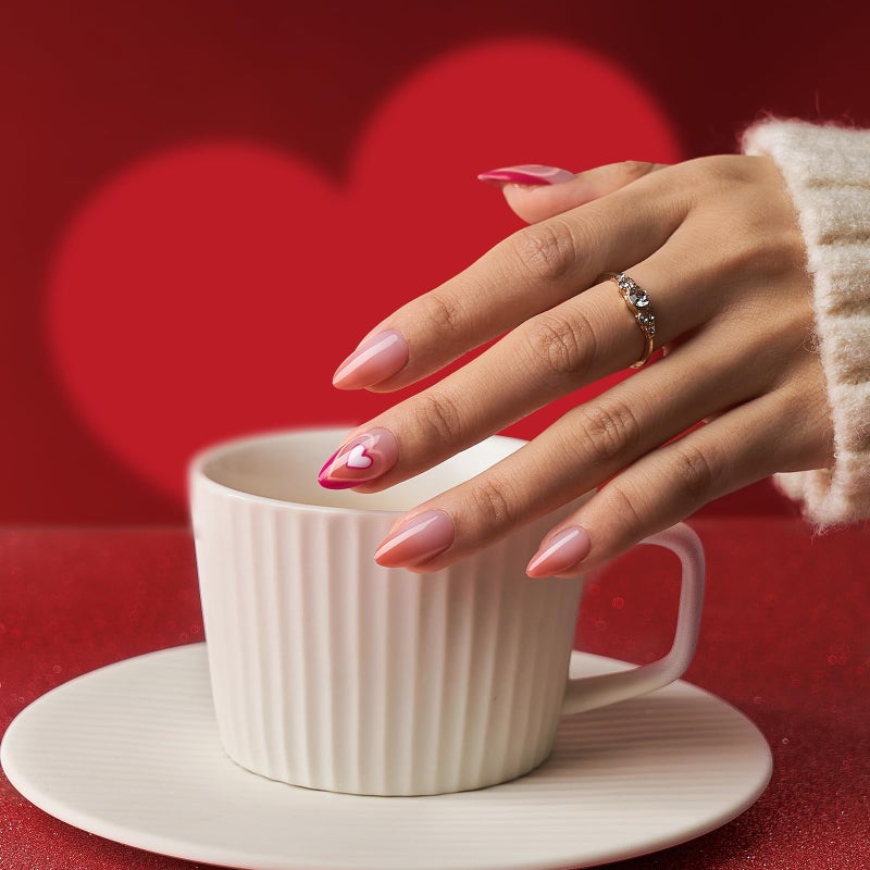 BTArtbox XCOATTIPS Natural Nail Tips Matte -Short Almond Press On Nails Pink, Long Lasting Soft Gel Nails False Nail, Soak Off Acrylic Fake Nails Extensions for Nail Art DIY - Image 2