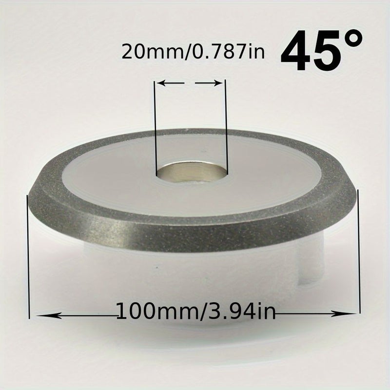 100 150mm Single Bevel Diamond Grinding Wheel 45 Degree 400 Grit Electroplated Core - Image 5