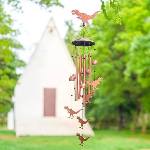 EZTZEN Dinosaur Wind Chimes for OutsideDinosaur Gifts for WomenMenSympathy GiftMemorialFestival Birthday Gifts Metal windchimes OutdoorsIndoorsPatioGarden DecorYard DecorHomePorch - Image 3