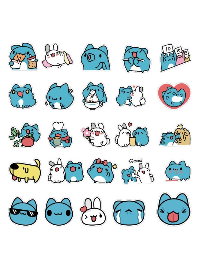 NIBEMINENT 50 Pcs BugCat-Capoo Deco Kit Waterproof Stickers, High Definition Printing Bright Colors, Suitable for Laptop Skateboard Luggage Water Bottle Guitar DIY - Image 2
