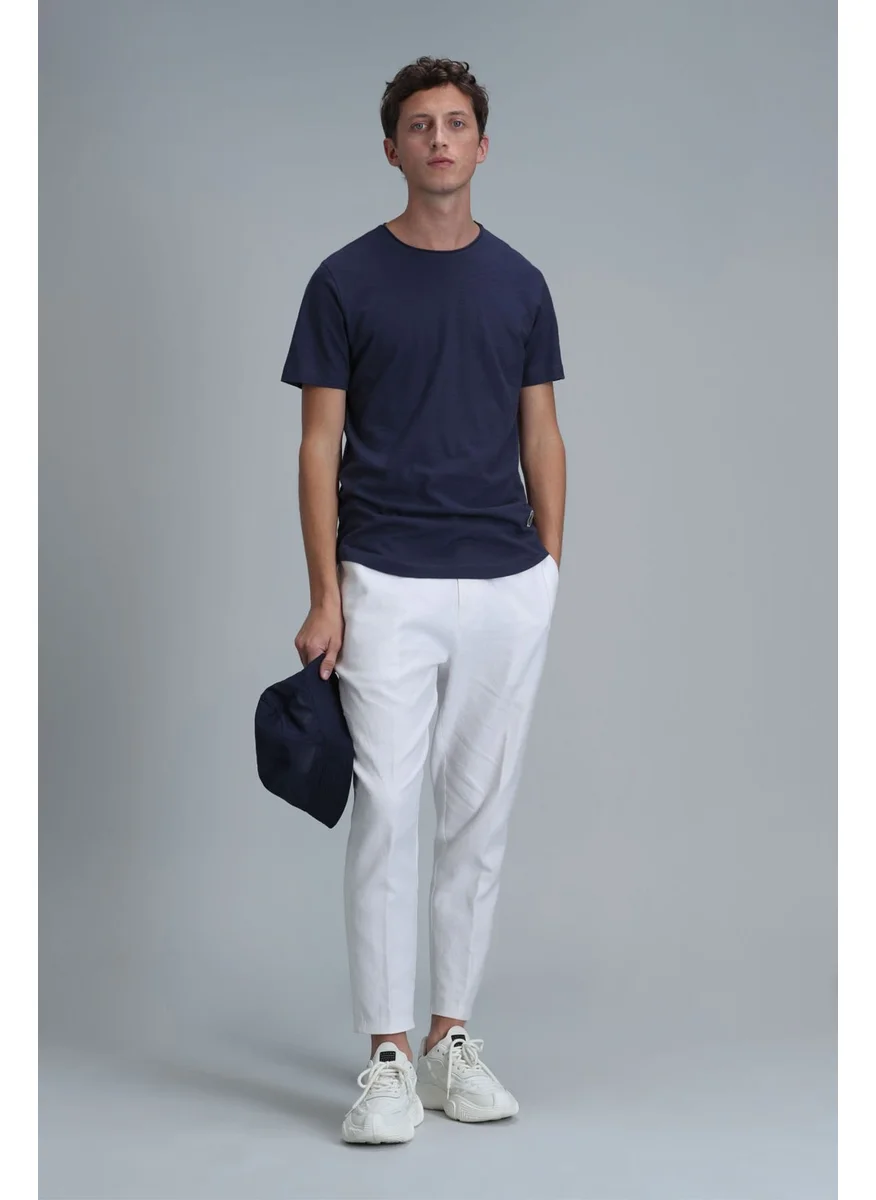 Lufian Men's Junya Basic T-Shirt 111020203 Light Navy Blue