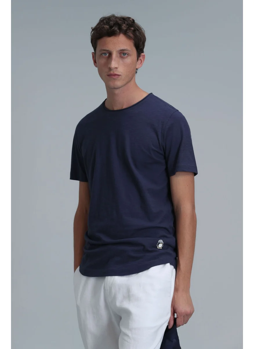 Lufian Men's Junya Basic T-Shirt 111020203 Light Navy Blue