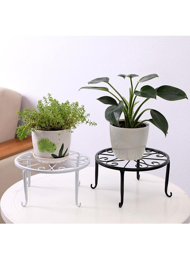 GOGOGO 4 Pack Metal Plant Stand, Planter Support Rack, Plant Pot Stands, Planter Holder Heavy Duty, Rust Proof Iron Potted Plant Flower Pot Stand for Indoor Outdoor Garden Patio, Black, 9 Inch - Image 3