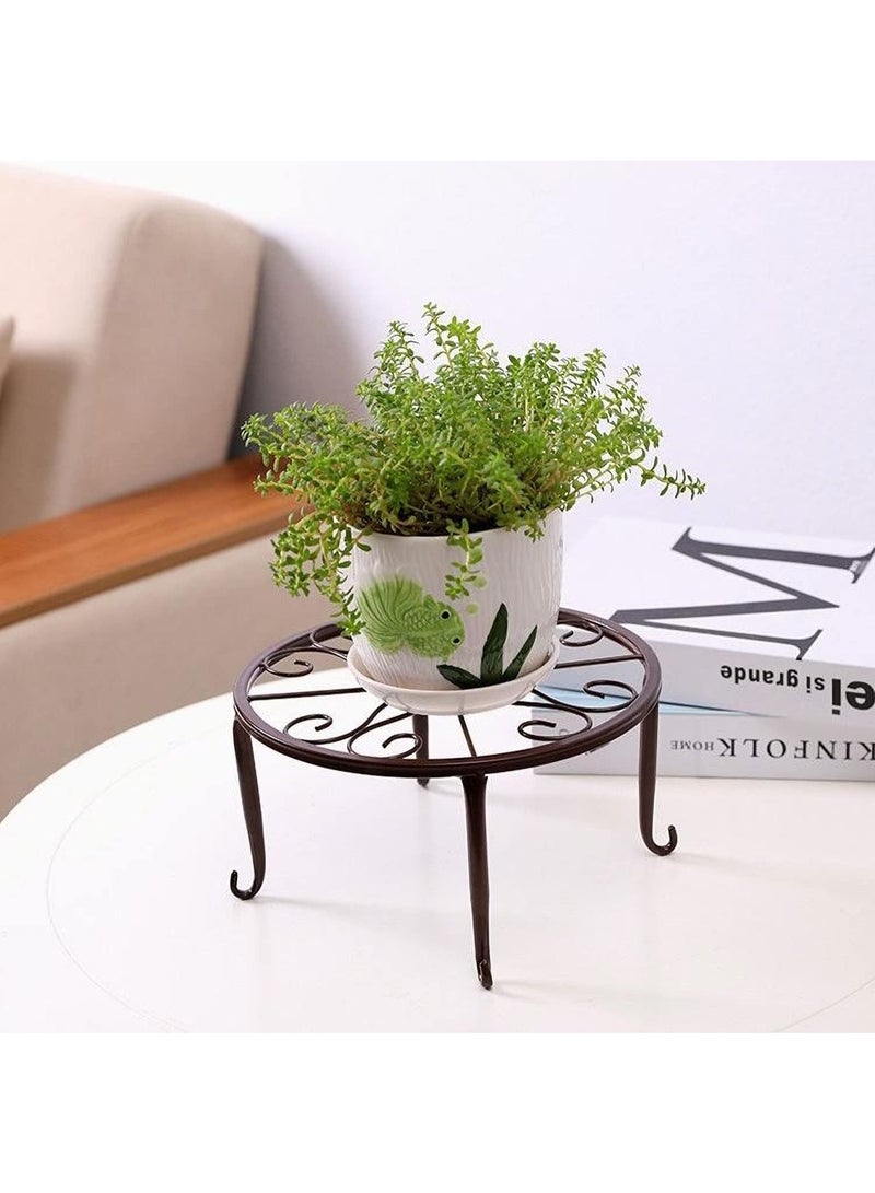 GOGOGO 4 Pack Metal Plant Stand, Planter Support Rack, Plant Pot Stands, Planter Holder Heavy Duty, Rust Proof Iron Potted Plant Flower Pot Stand for Indoor Outdoor Garden Patio, Black, 9 Inch - Image 4