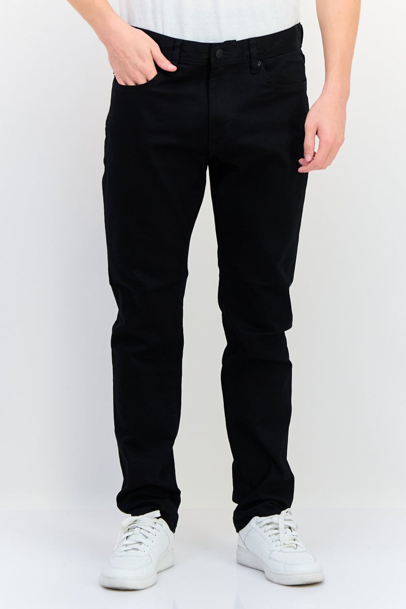 Selected Homme Men Slim Fit Solid Denim Jeans, Black - Image 1