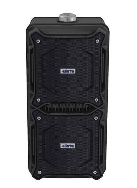 ELS-MusiKing 1600 Portable 16 W Bluetooth Party Speaker with Wired Mic, TWS Feature, Built-in Mobile Holder & FM/Aux/USB/TF Card Connectivity, 5 Hr Playback (Black)