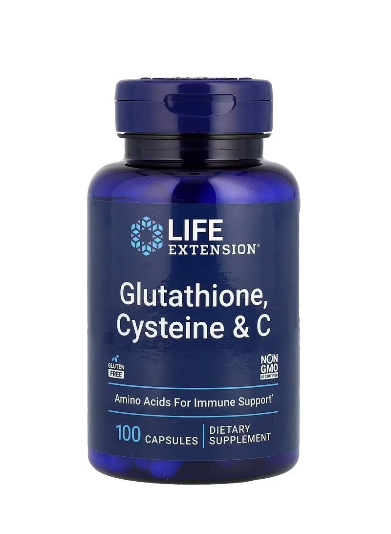 لايف إكستنشن الجلوتاثيون سيستين وسي 100 كبسولة - Image 1
