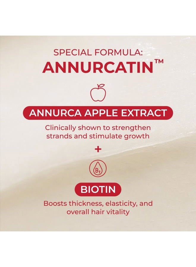 MOEV ANNURCATIN Hair Treatment Mask | Korean Apple Hair Care for Deep damage repair | Sulfate-Free | Thickening & Moisturizing conditioner for damaged, thin, dry hair (6.76 fl.oz, apple & vanilla) - Image 4