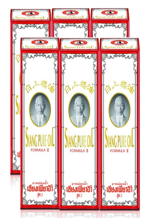 Siang Pure Oil Formula II White Peppermint Menthol Oil, 25ml, Pack of 6 - Image 1
