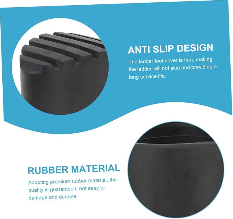 3Pcs Non Slip Ladder Rubber Feet Covers 6X5 2X5 2CM Protective Pads For Tile And Carpet Flooring - Image 3