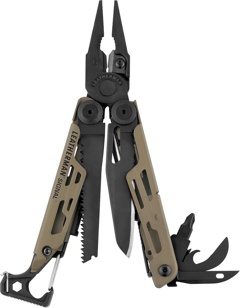 Leatherman Signal Multi-Tool - 19 Tools for Camping & Survival, Brown - Image 1