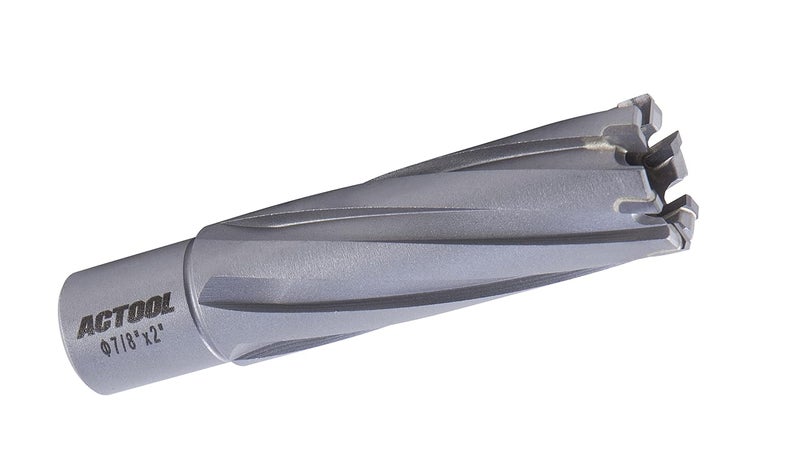 ACTOOL 7/8'' Diameter x 2'' Depth of Cut Carbide Tipped TCT ANNULAR Cutter with 3/4'' Weldon Shank - Image 1