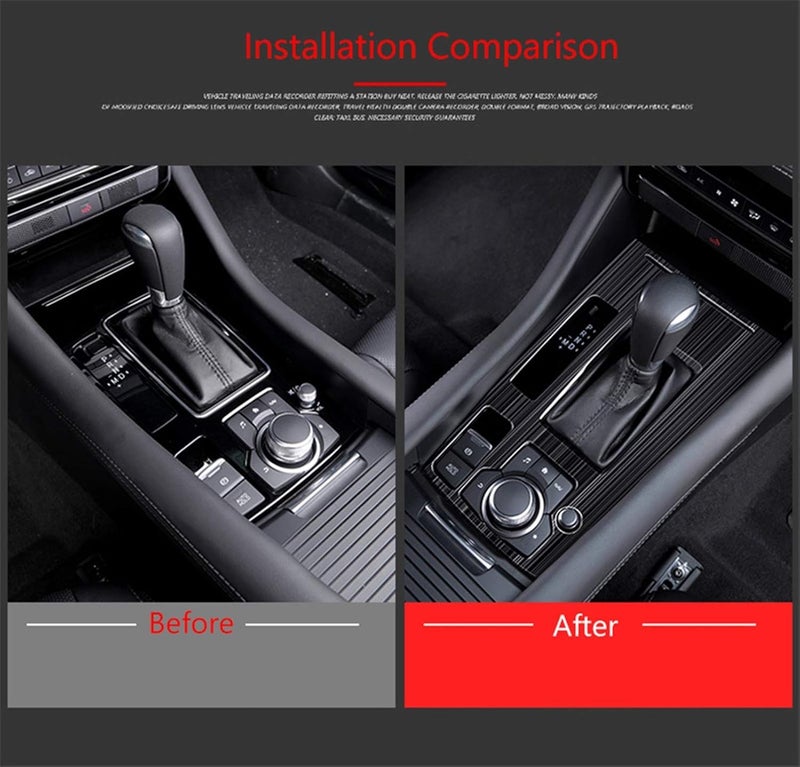 QASULER Car Console Gearbox Frame Trim Sticker for Mazda - Image 3