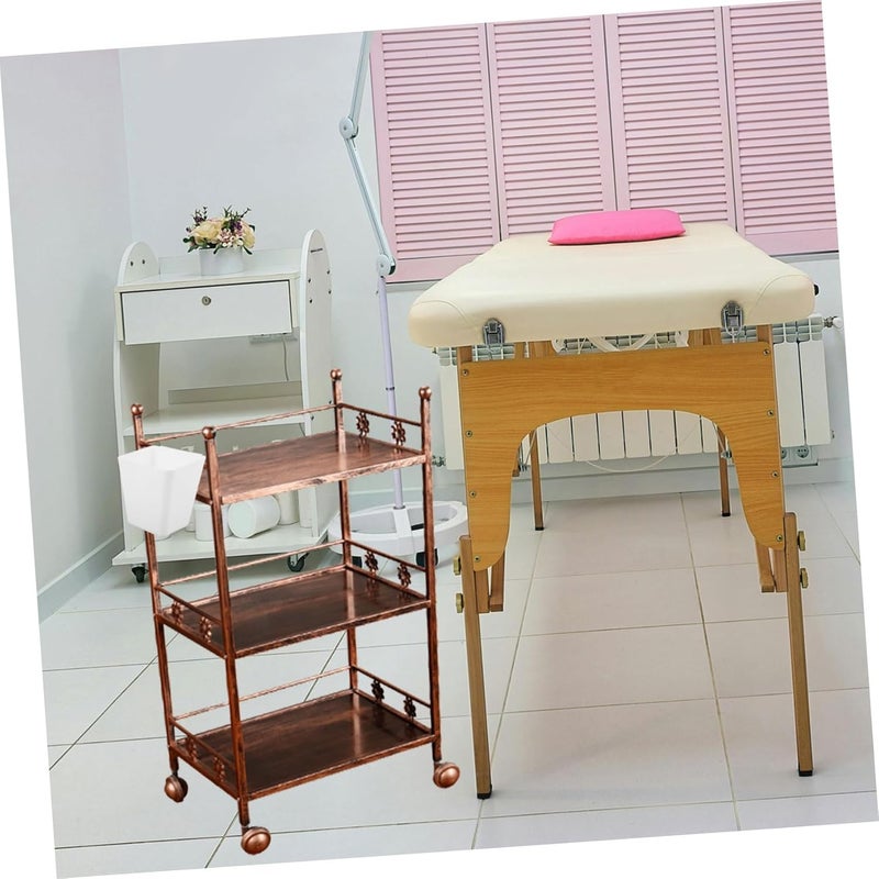 NOLITOY 2pcs Rolling Cart Organizer Holder Hanging Storage Bucket Laundry Basket for Beauty Salon - Image 3