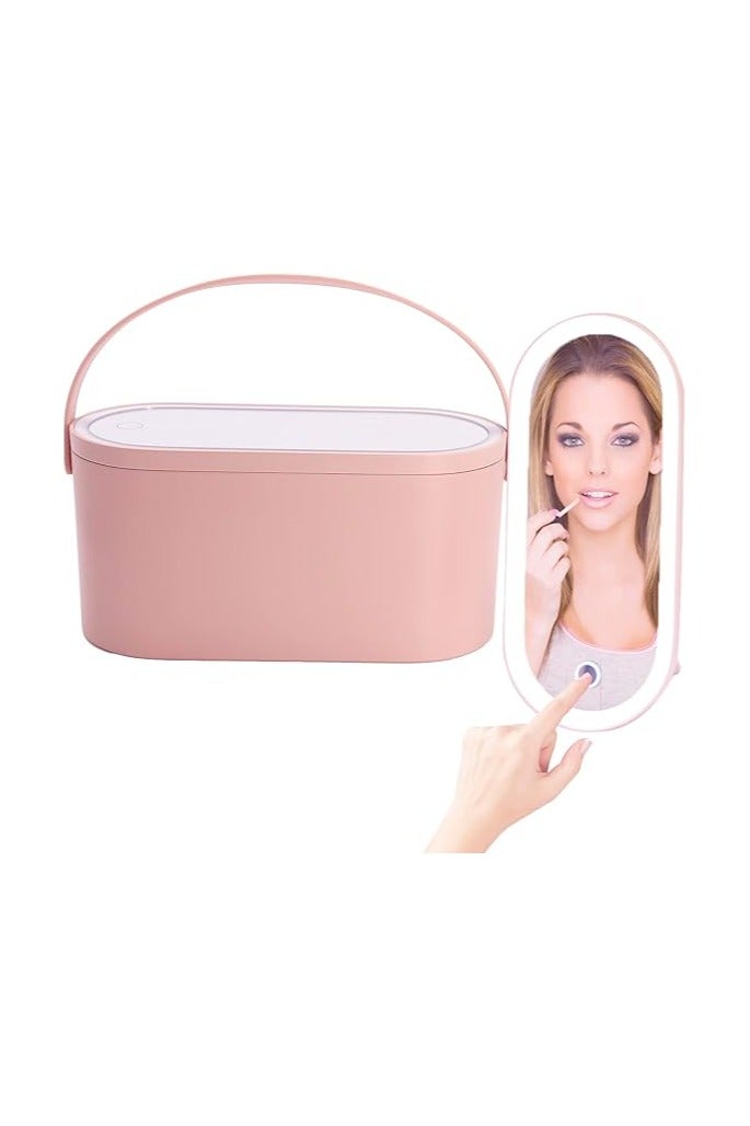 Professional Portable Makeup Bag with LED Lighted Mirror for Easy Makeup - Image 2